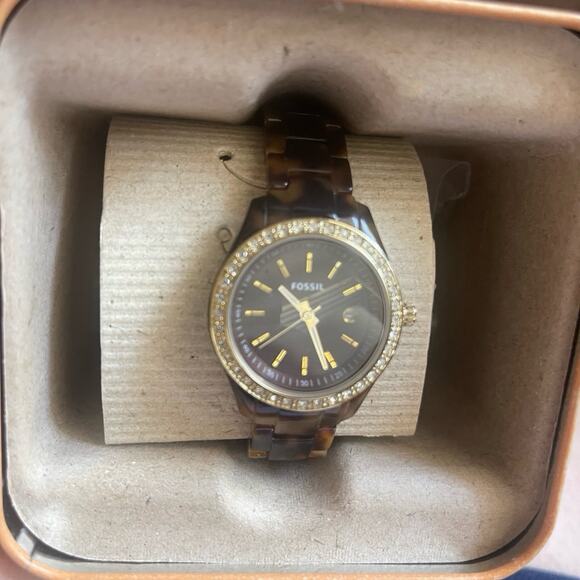 Fossil Watch tortoise shell resin band - Picture 4 of 5